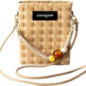 Chic Hand-Woven Khaki Crossbody Bag - Lightweight & Stylish Everyday Purse